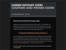 Tablet Screenshot of garmindiscountcodes.com